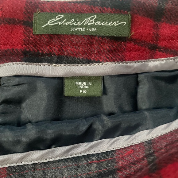 Vintage Eddie Bauer Plaid Tartan Wool Academia Mini Skirt Fall Winter Size 10 - Picture 2 of 10